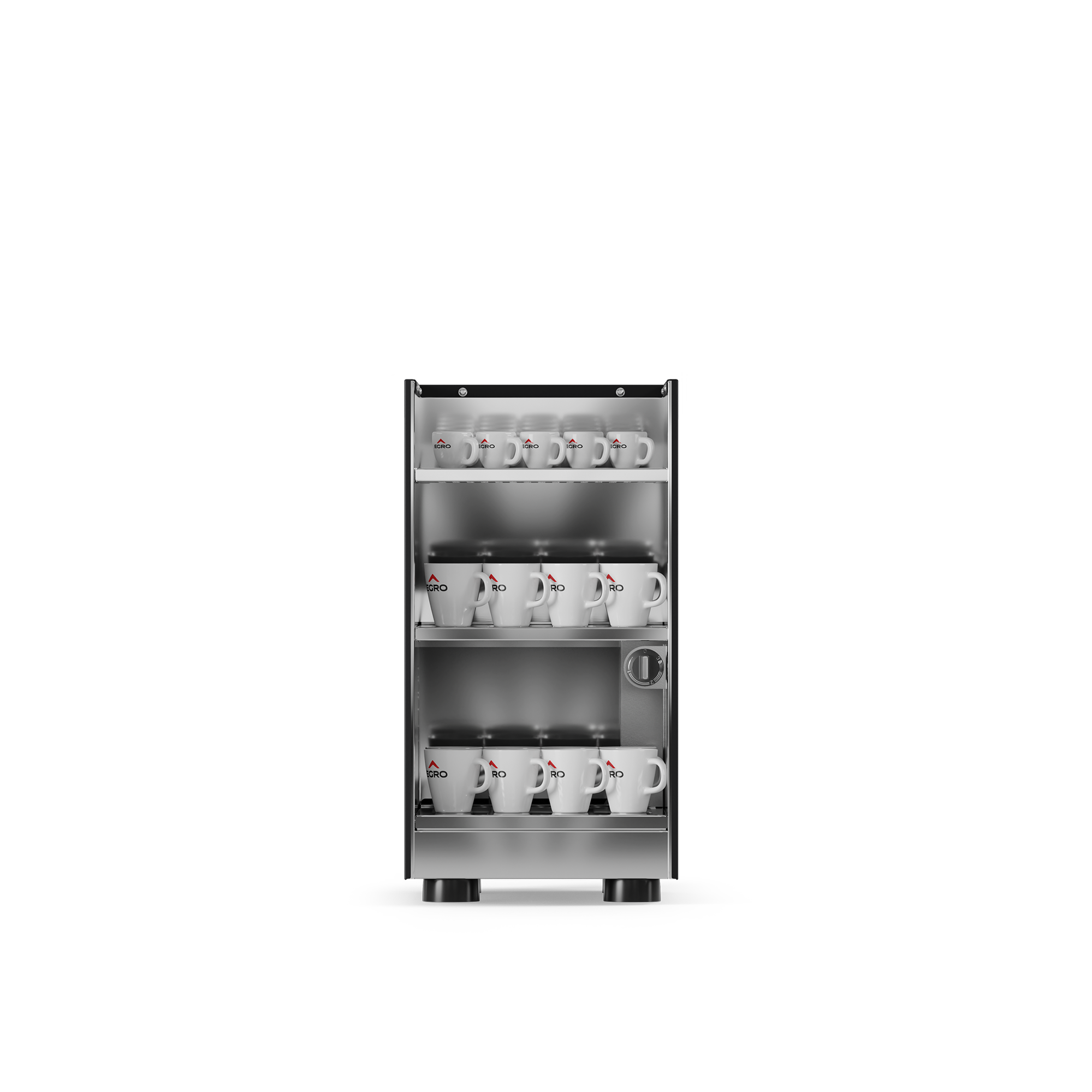 Cup warmer for installation next to coffee machines